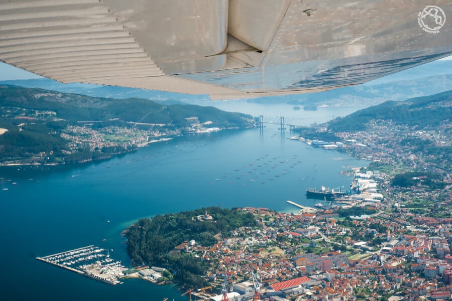 Visitar Vigo en avioneta