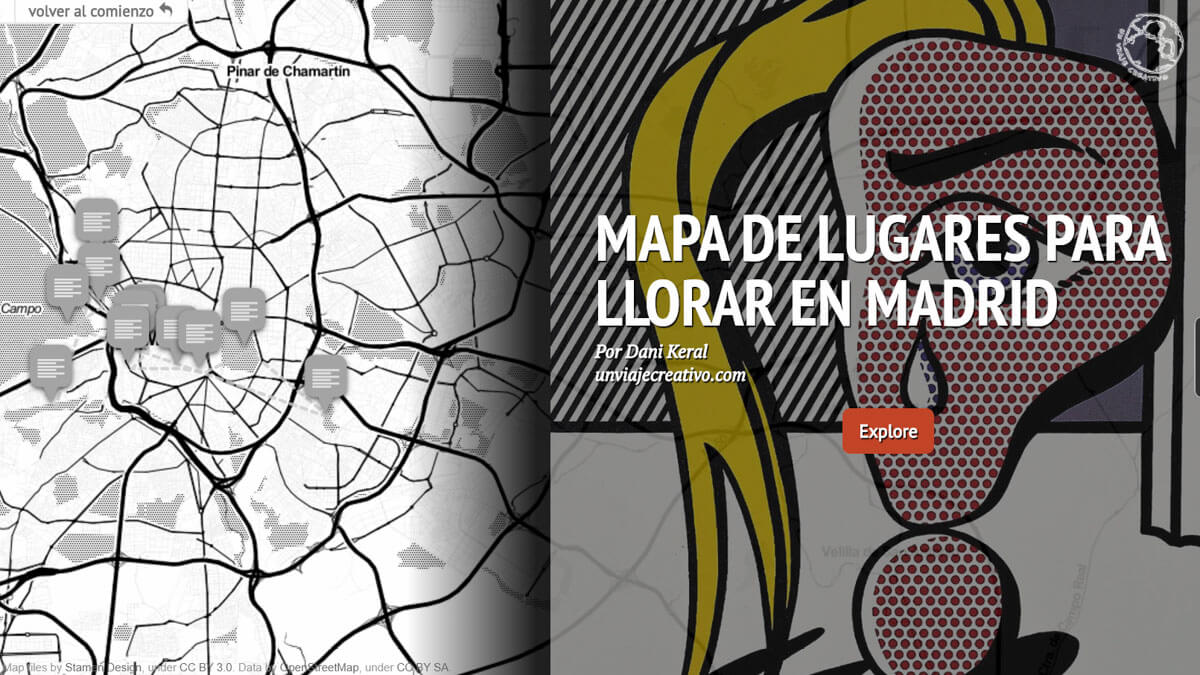 MAPA de LUGARES para LLORAR en MADRID ⋆ viaje creativo