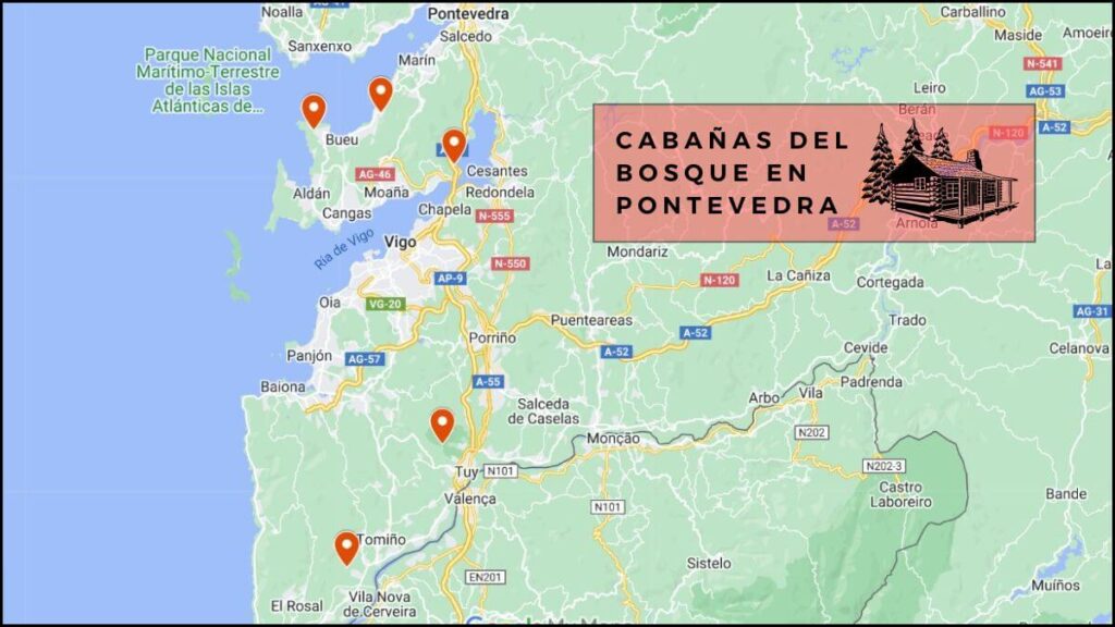 Cabañas del bosque en Pontevedra